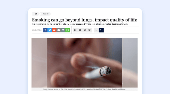Smoking can go beyong lungs